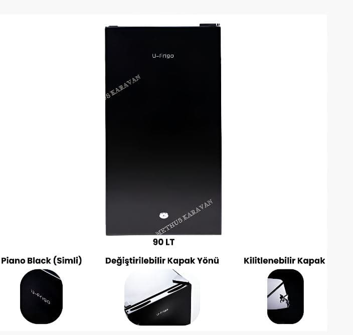 U-Frigo 90 LT Limited Edition 12/24V Karavan Buzdolabı Siyah